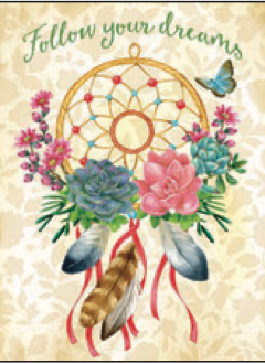 Greeting Card Dreamcatcher Inspiring Words