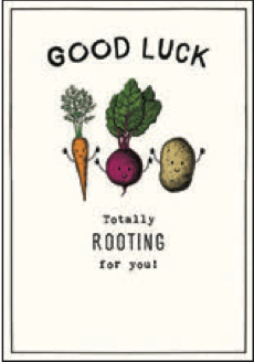 Greeting Card Good Luck Roots Encouragement