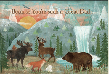 Greeting Card Nature Mountain Father's Day