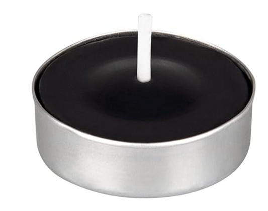 Candle Tea Lights Black 4 Hr