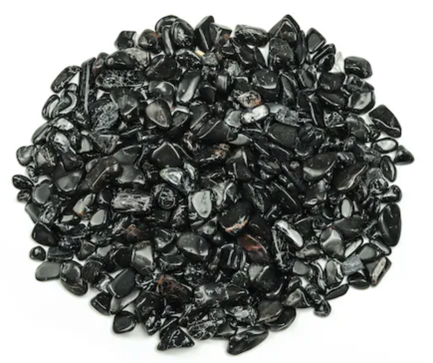 Tourmaline Black Chips Tumbled 1 oz