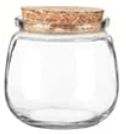 Jar Clear 7 oz Round with Cork Lid