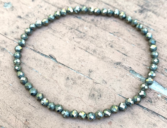 Bracelet Pyrite Faceted 3mm