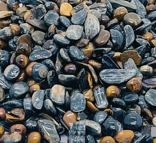 Tiger Eye Blue Chips Tumbled 1 oz