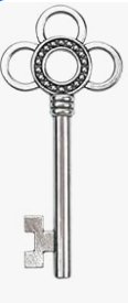 Key Silver Antique 2.5 in