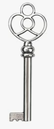 Key Silver Antique 2.5 in