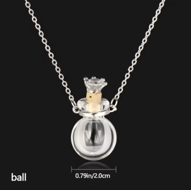 Pendant Glass Vial Bottle in Shapes