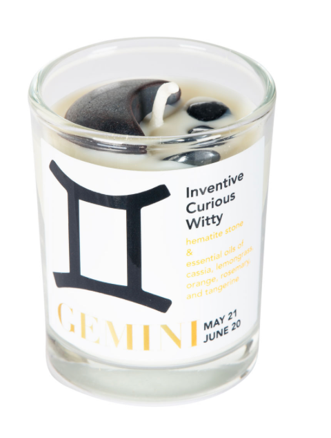 Candle Votive Zodiac Gemini Hematite