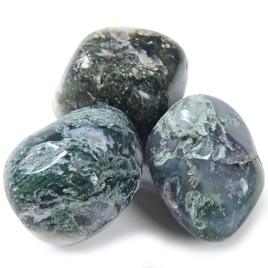 Green, white, and milky translucent blue stone that looks like lake water with plants in the water