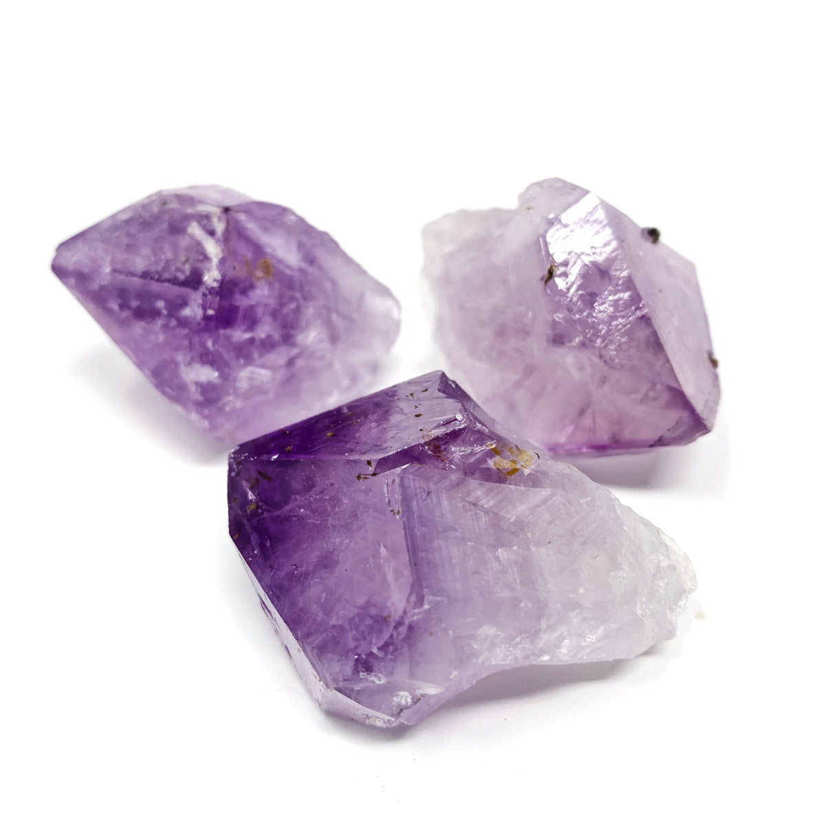semi-translucent purple and white raw points