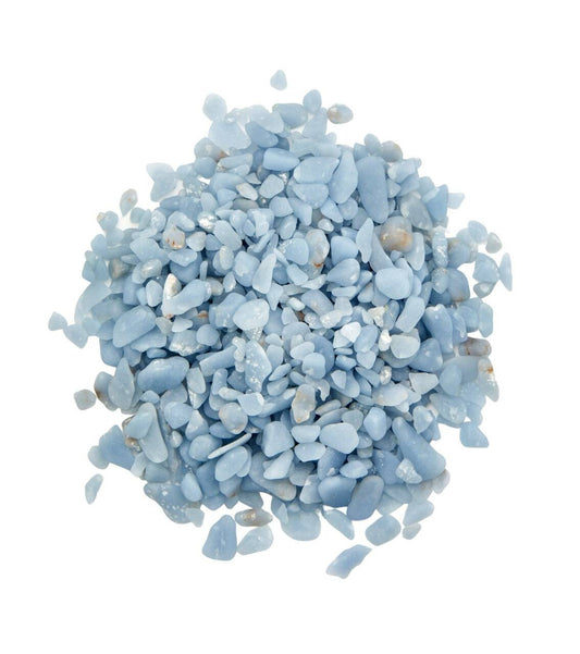 tiny light blue stone chips