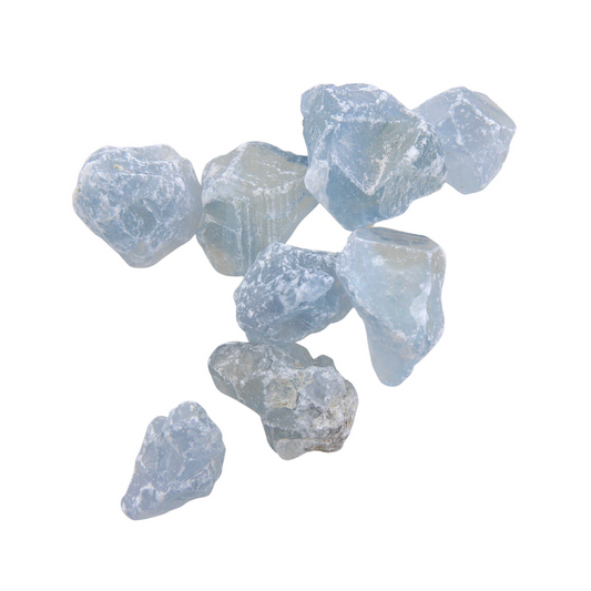 semi-translucent rough light blue stones