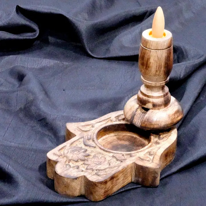 Incense Holder Hamsa Hand Backflow