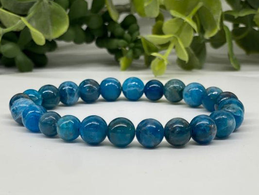 Blue Apatite Bracelet Stretchable 6
MM beads