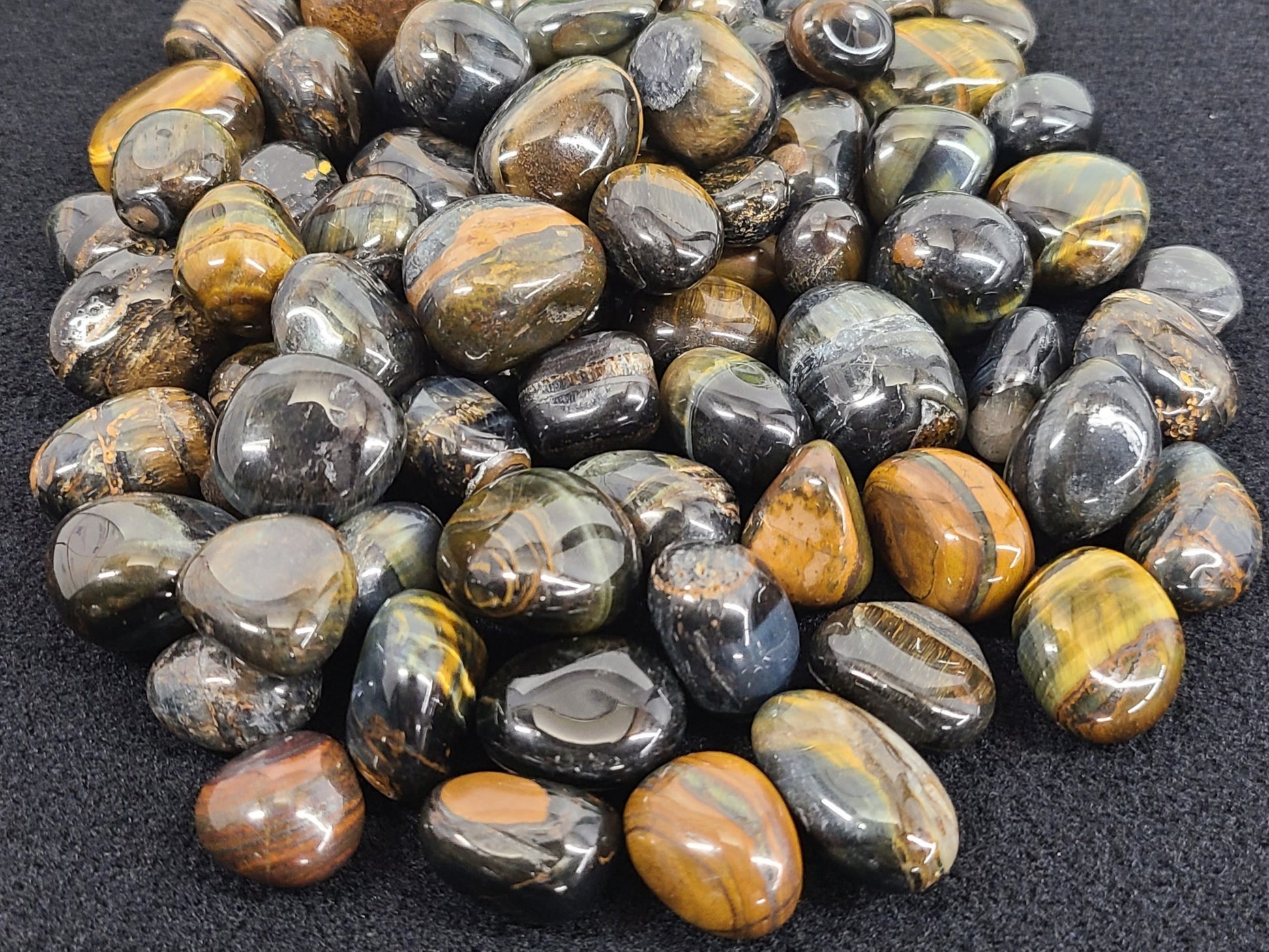 Blue Tiger Eye Tumbled 20x25mm