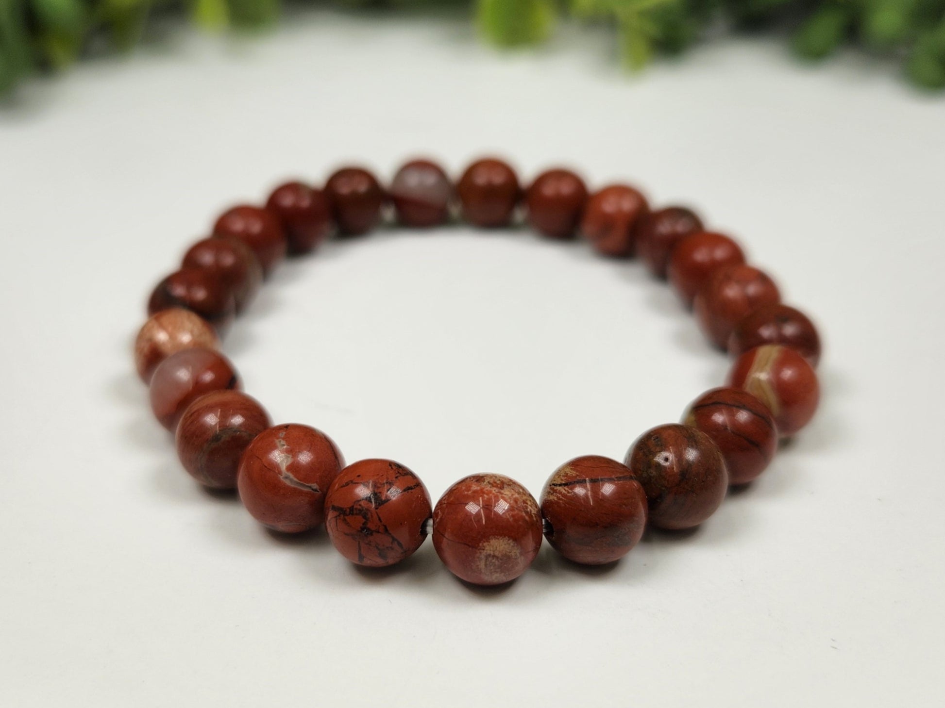 Red Jasper Bracelet Stretchable 8MM beads