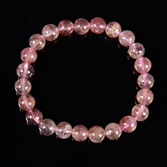Bracelet Strawberry Quartz 8mm