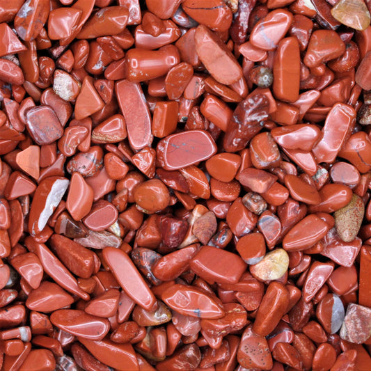 tiny chips of reddish brown opaque stones