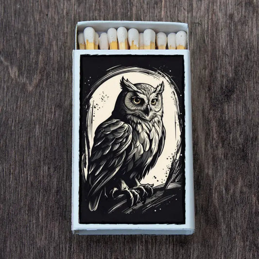 black and white owl