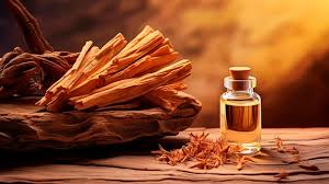 image of palo santo essential oil and wood