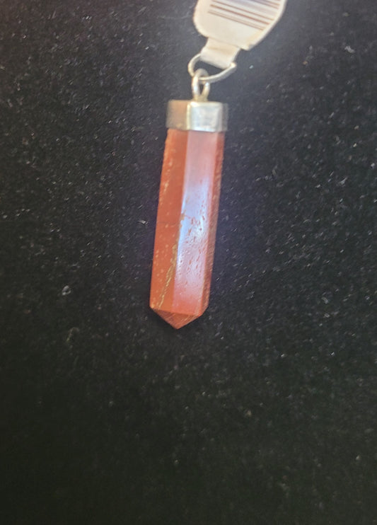Pendant Red Jasper Crystal Point