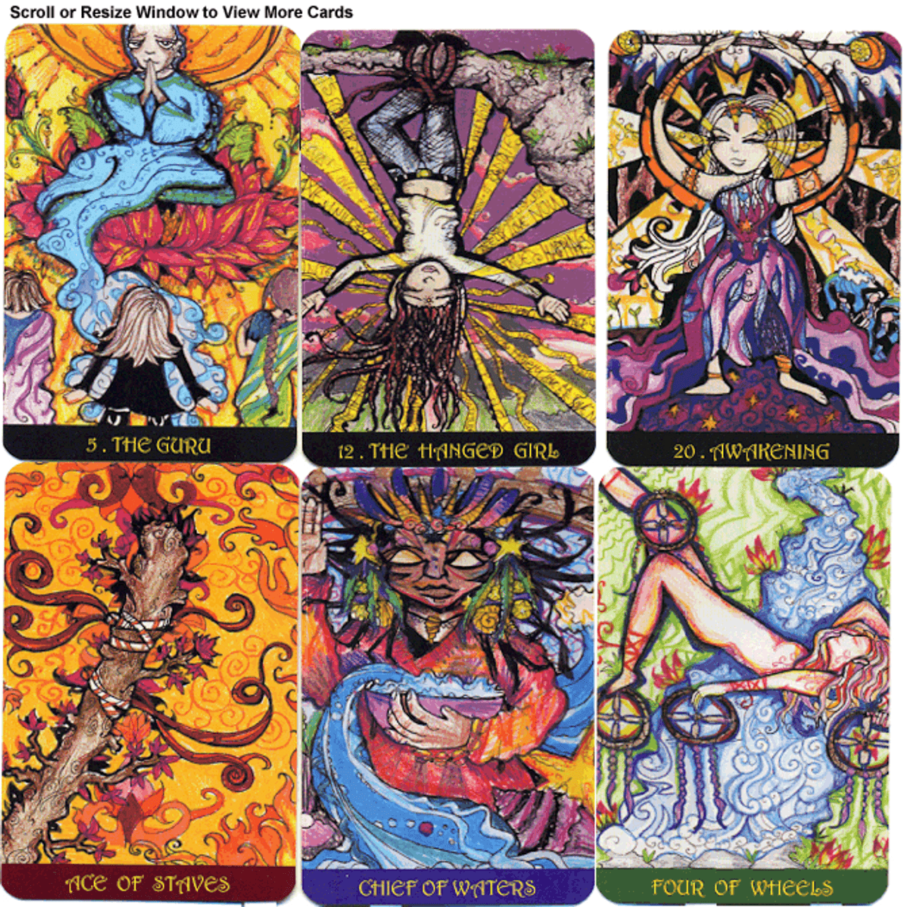 example cards of the Deck