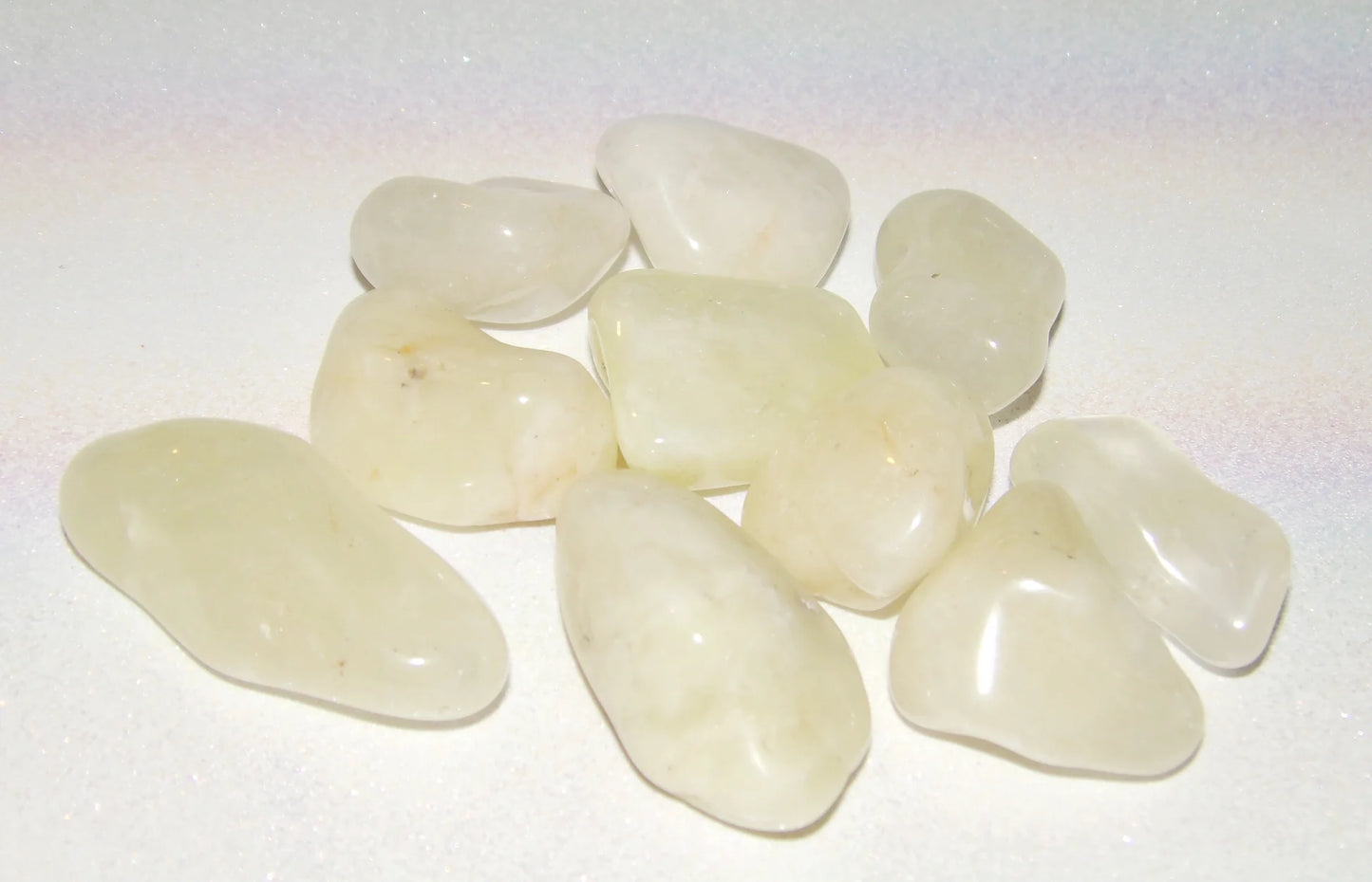 White stones on a white background