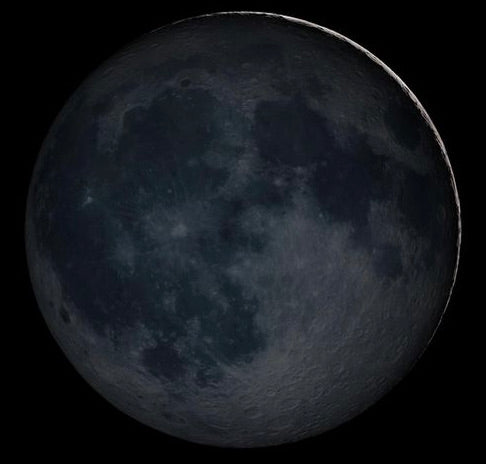 Close-up of a moon with visible craters and surface details on a black background